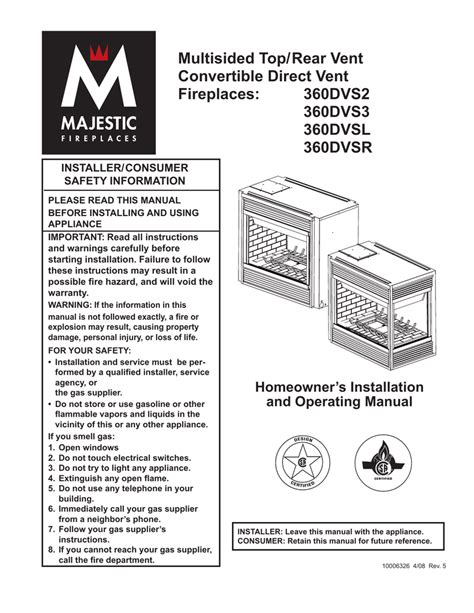 majestic gas stoves manual
